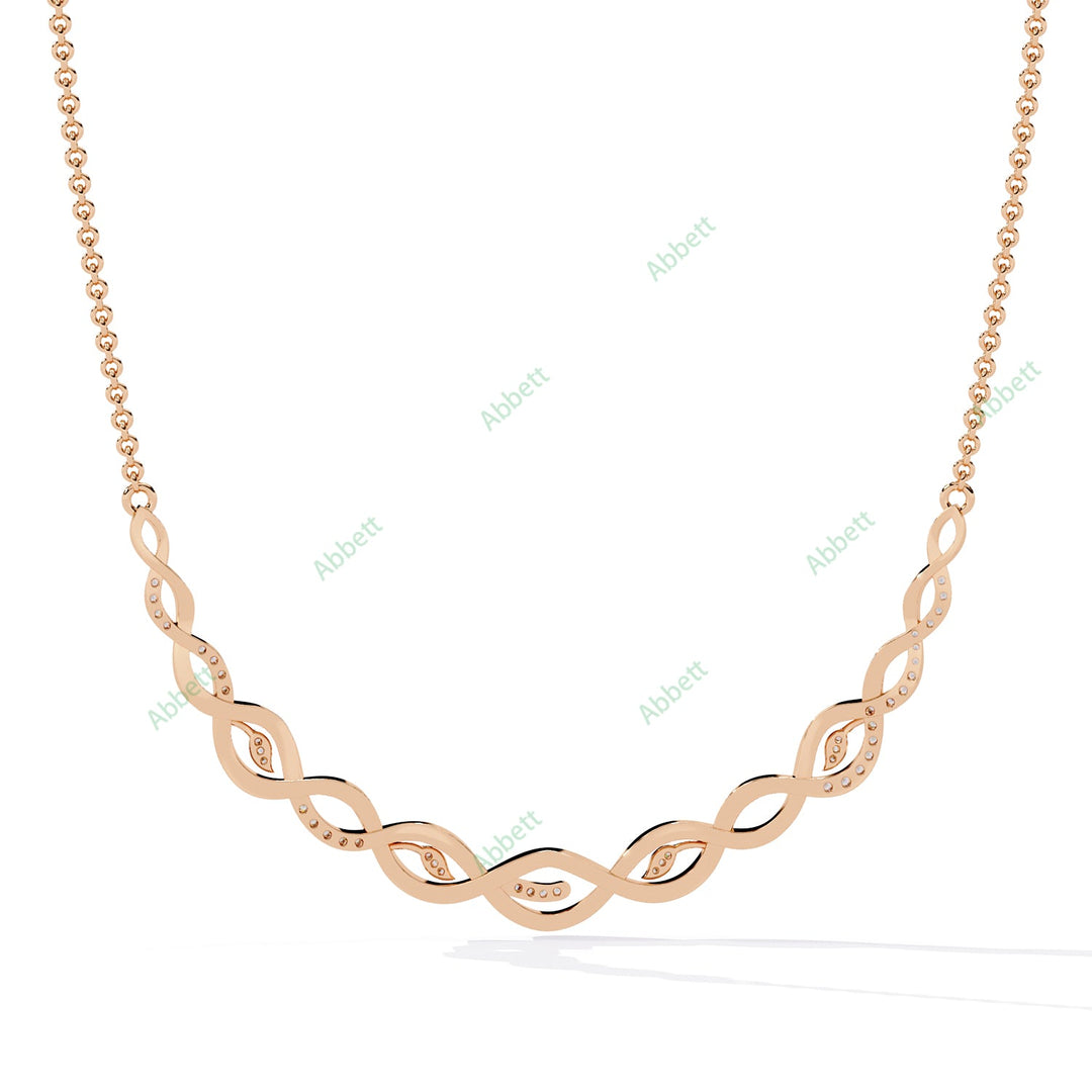 Round Twisted Bar Necklace NETW1297