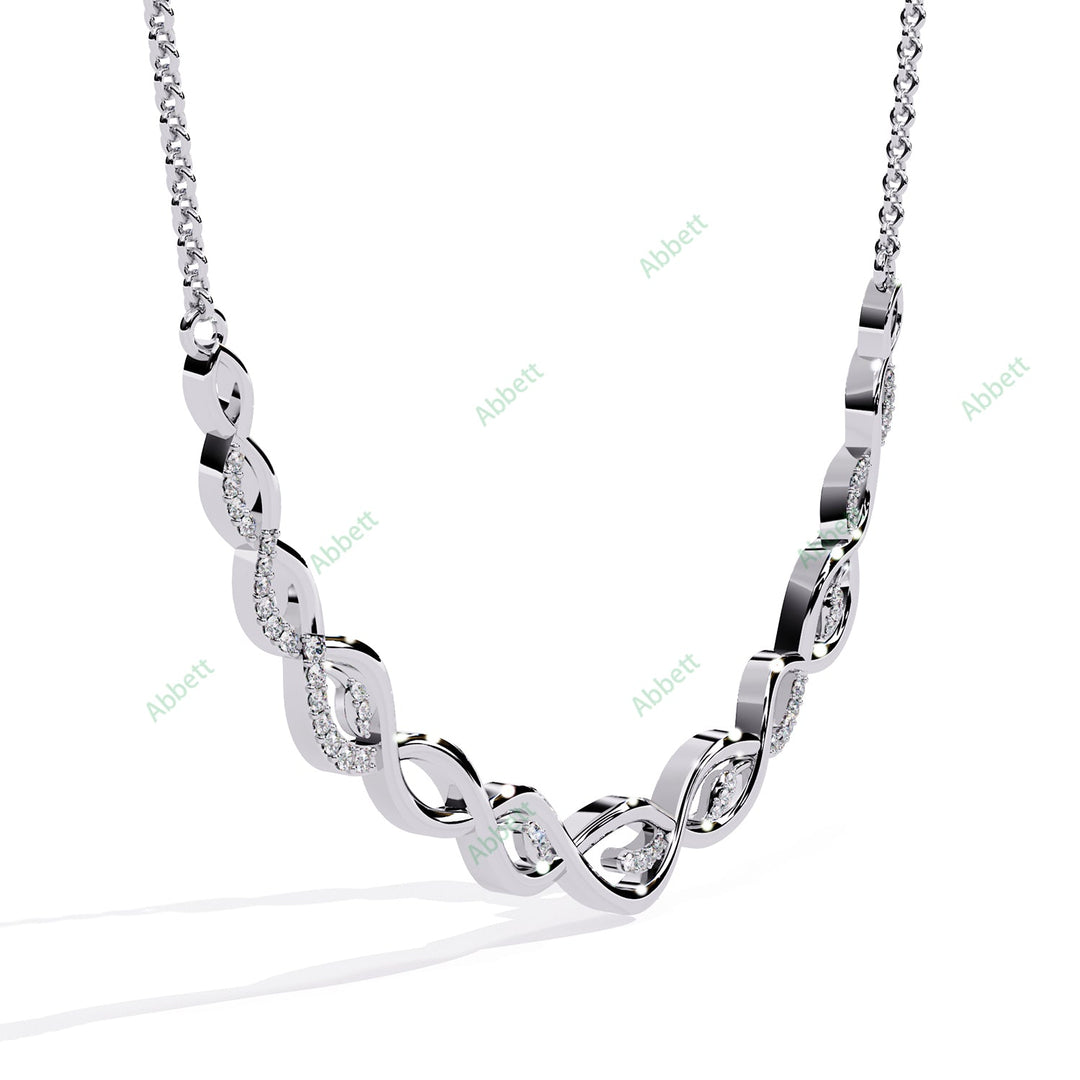 Round Twisted Bar Necklace NETW1297
