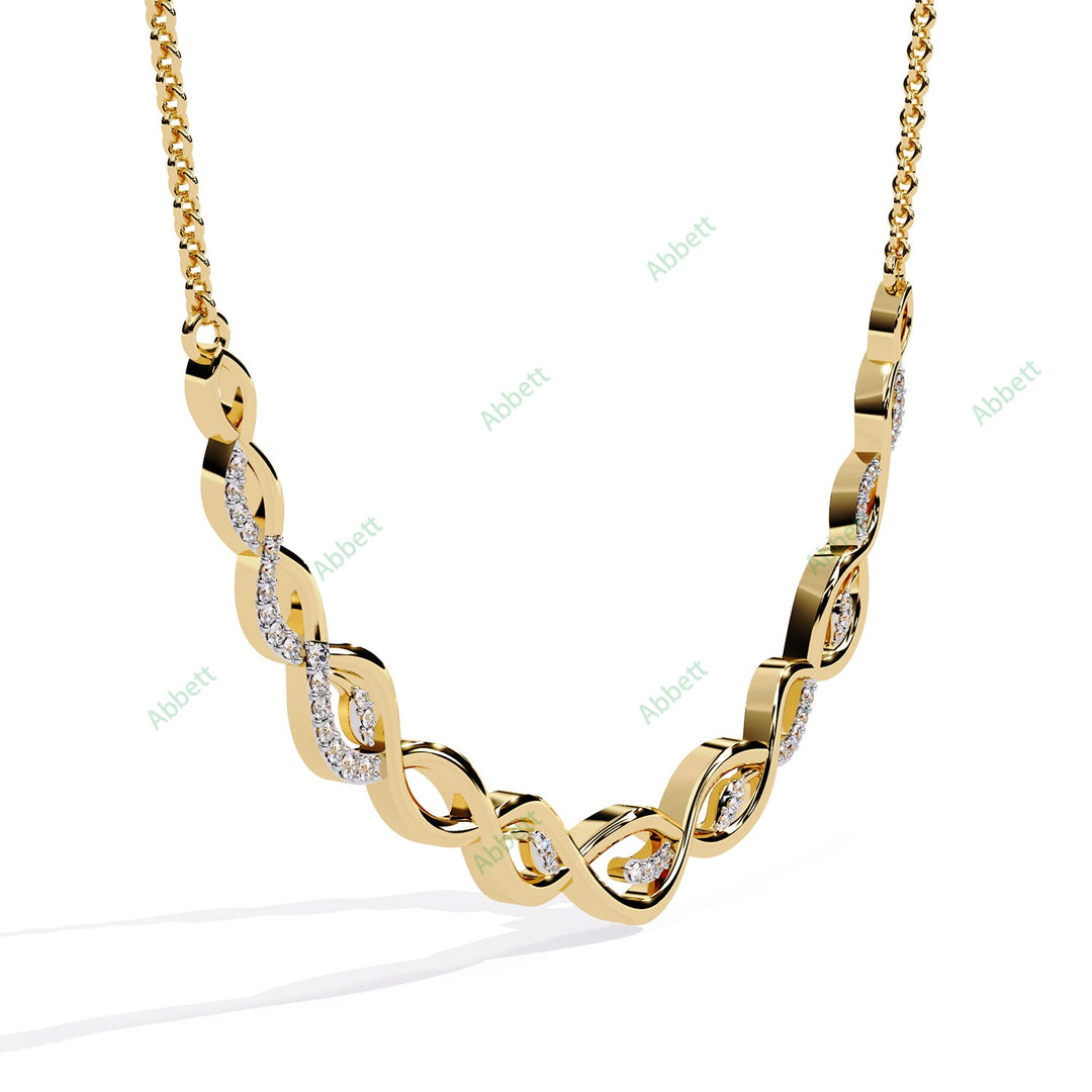 Round Twisted Bar Necklace NETW1297