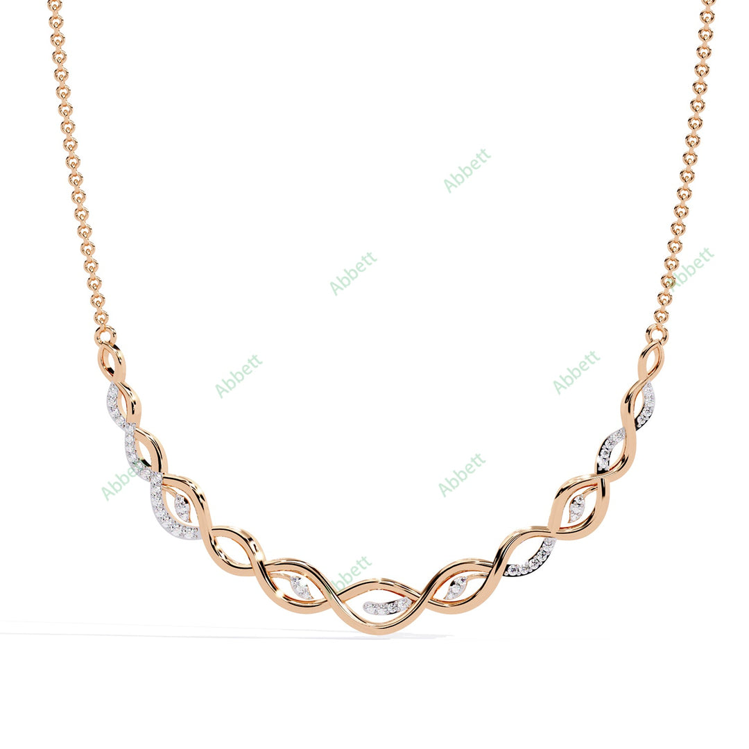 Round Twisted Bar Necklace NETW1297