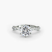 Solitaire with Eternity Pavé
