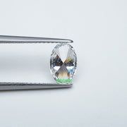 No report oval colorless lab grown diamond