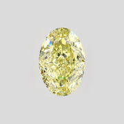 Oval lab grown yellow diamond