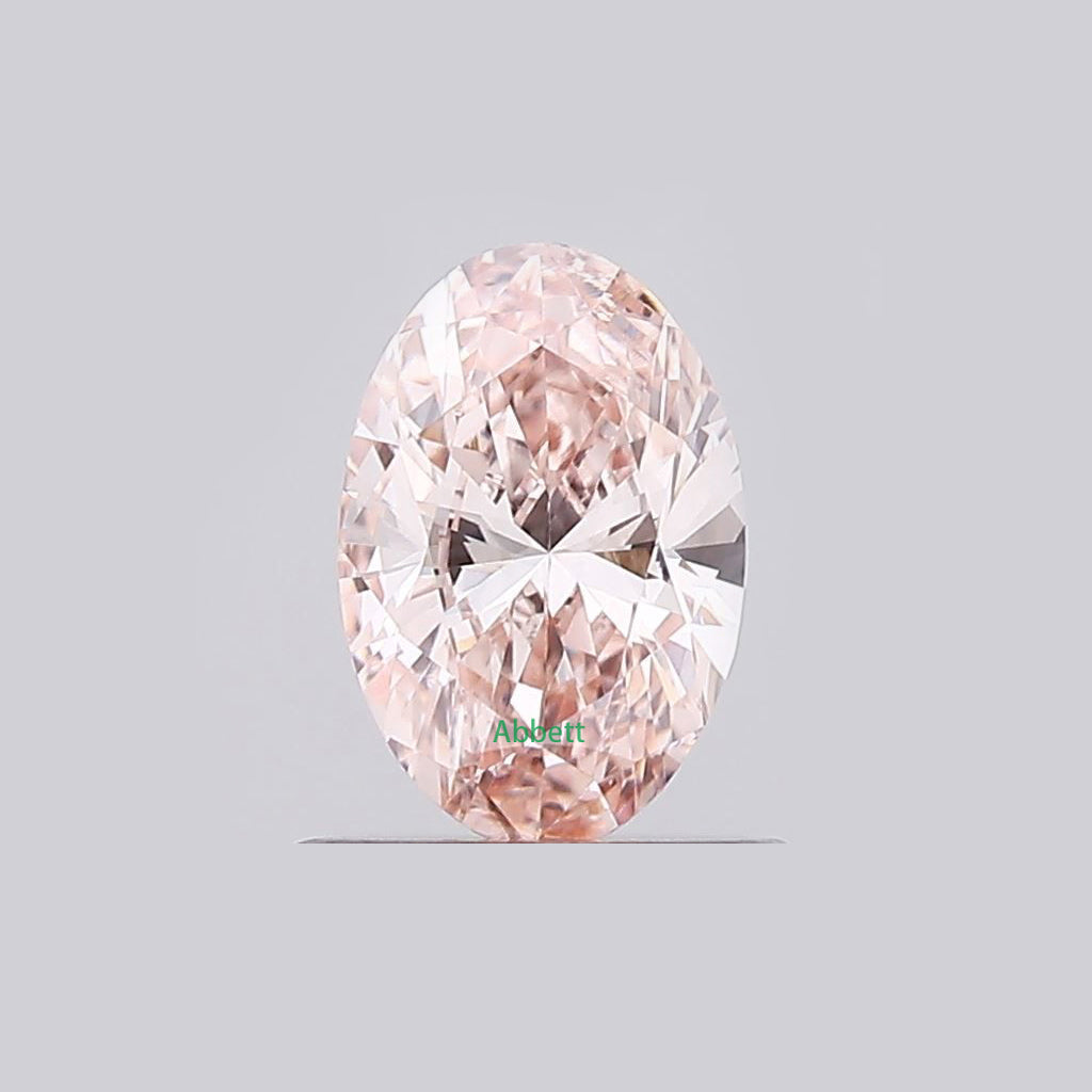 Oval lab grown pink diamond