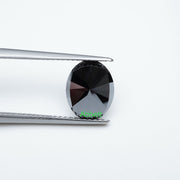 Oval black moissanite