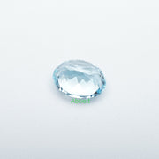 Oval lab grown aqua sapphire