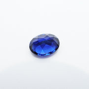 Oval lab grown blue sapphire