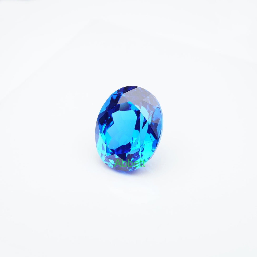 Oval lab grown cobalt spinel