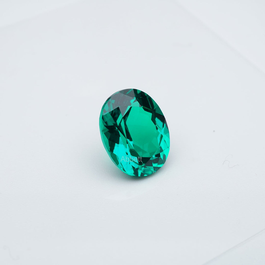 Oval lab grown emerald
