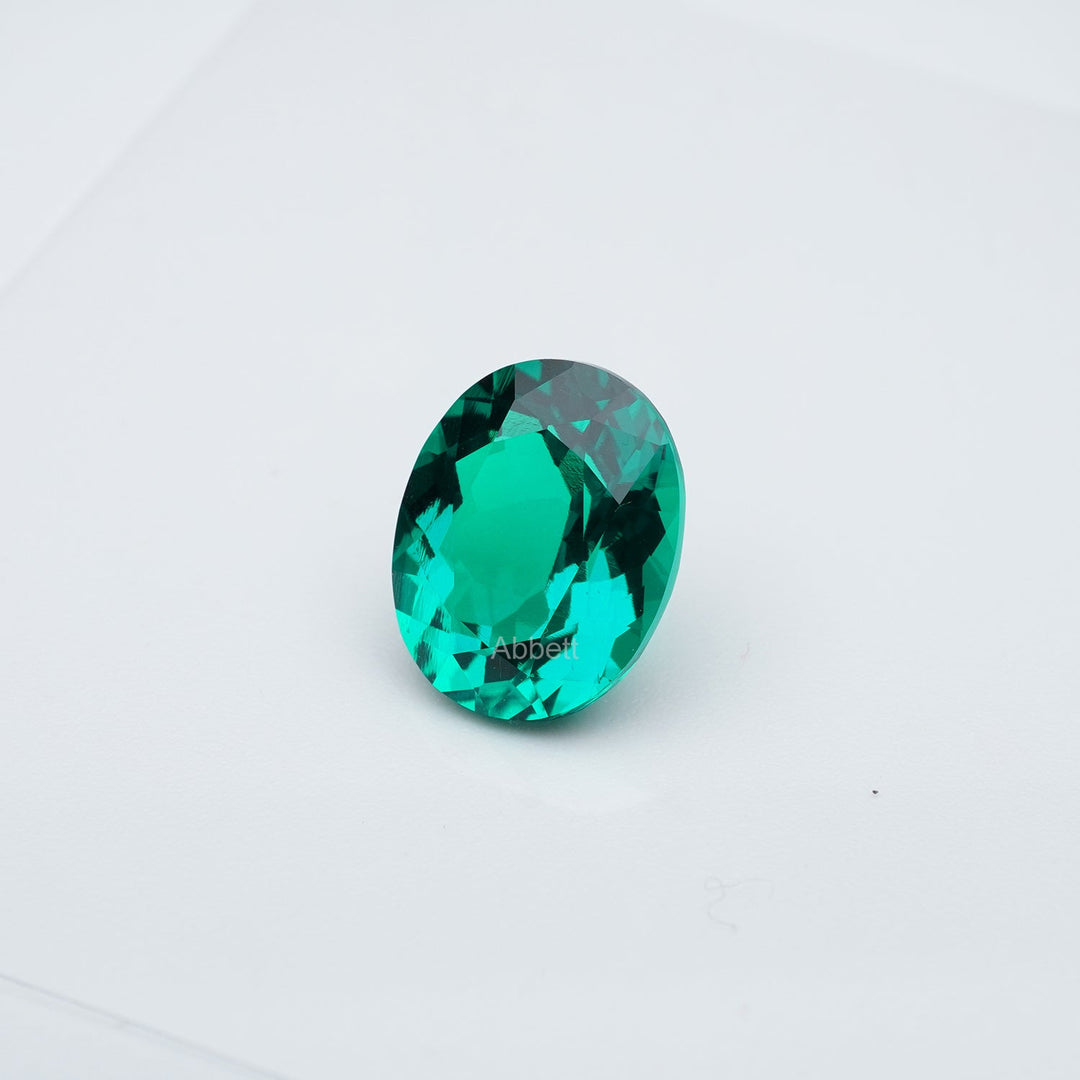 Oval lab grown emerald