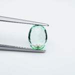 Load image into Gallery viewer, Oval lab grown green sapphire
