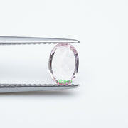 Oval lab grown light pink sapphire