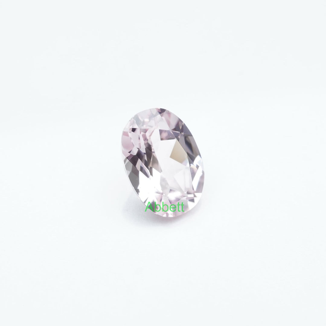 Oval lab grown light pink sapphire