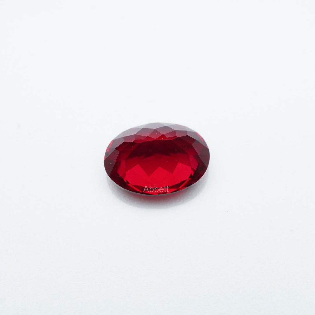 Oval lab grown ruby