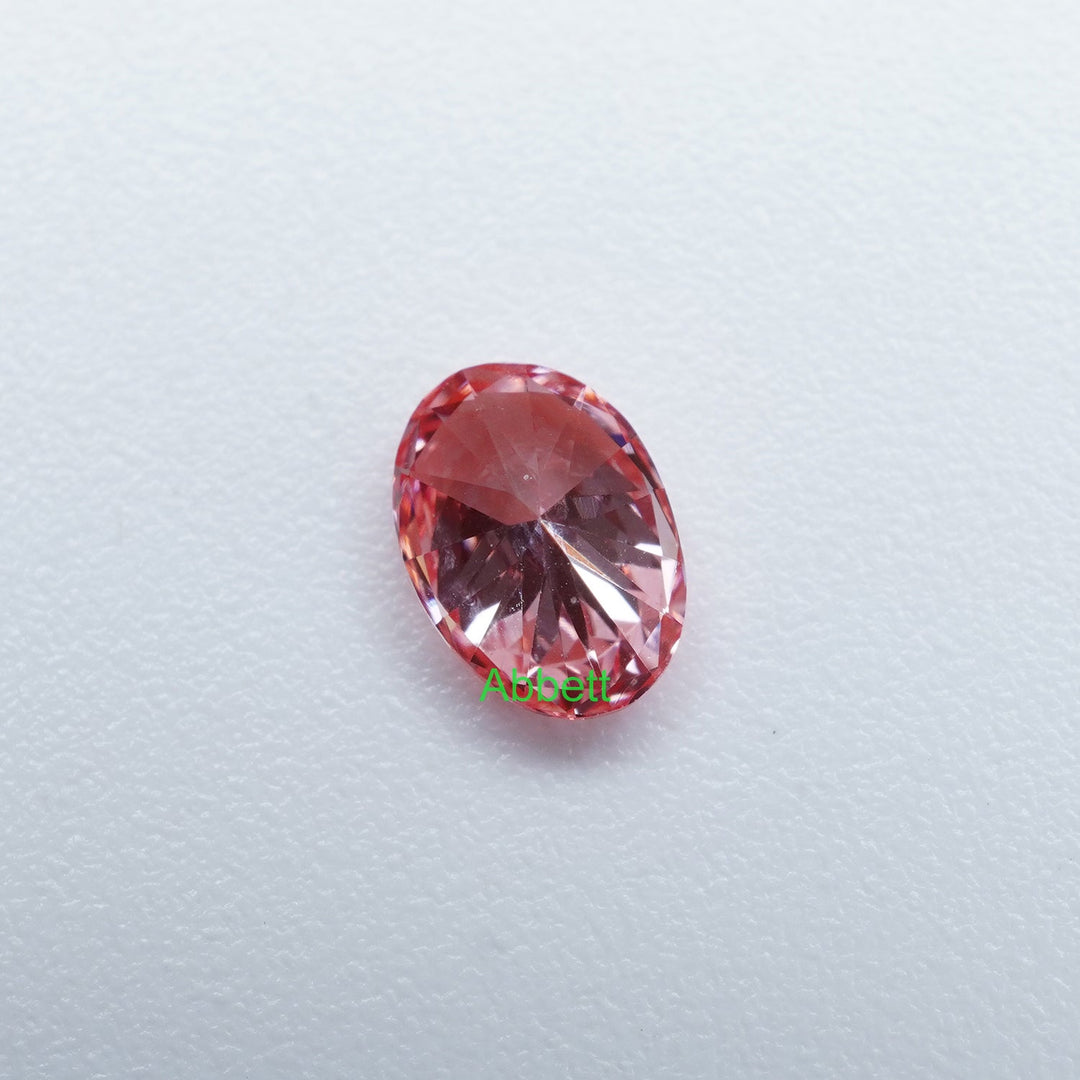 Oval lab grown pink diamond