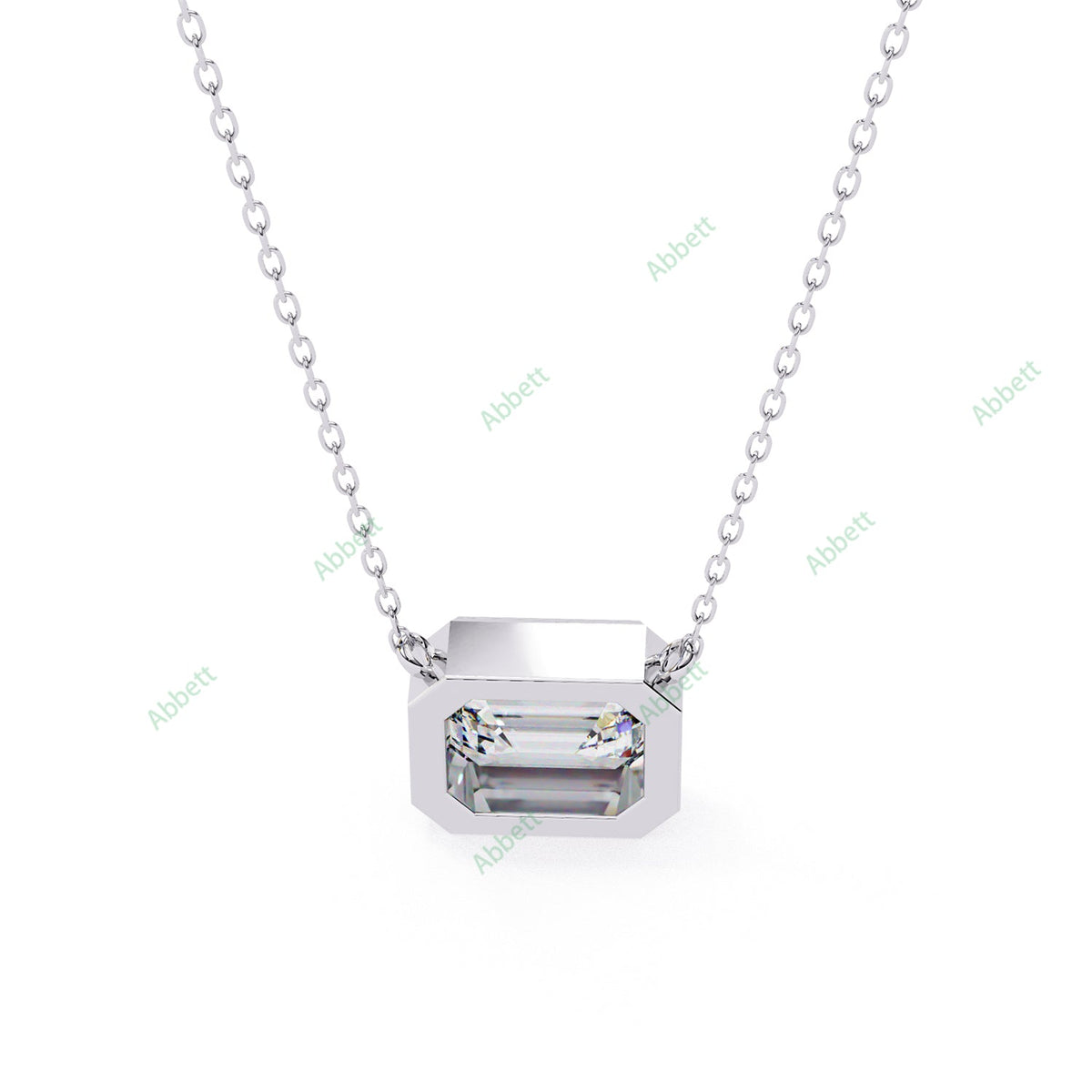 East West Solitaire Pendant PE1227