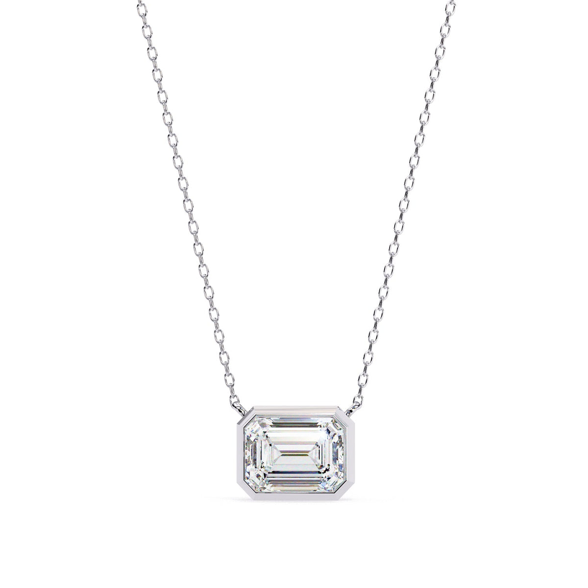 East West Solitaire Pendant PE1227