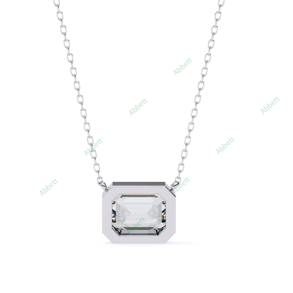 East West Solitaire Pendant PE1227