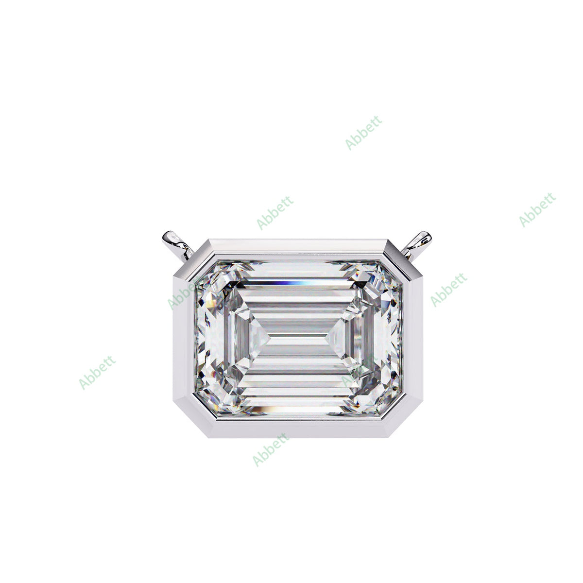 East West Solitaire Pendant PE1227