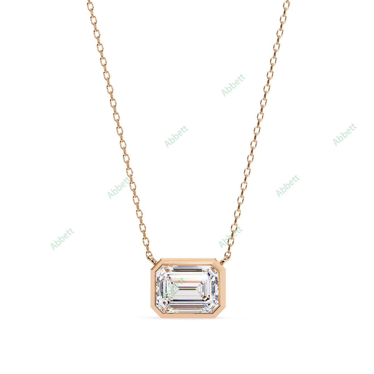 East West Solitaire Pendant PE1227