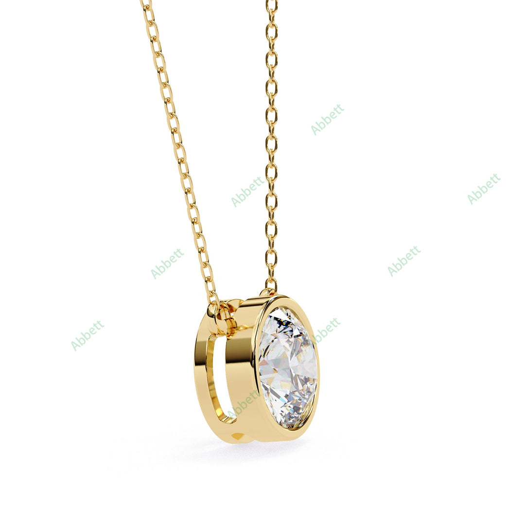 Round Solitaire Pendant PE1229