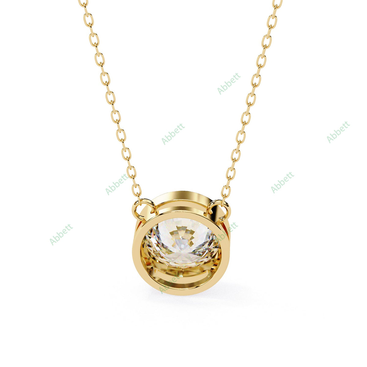 Bezel Solitaire Pendant PE1229