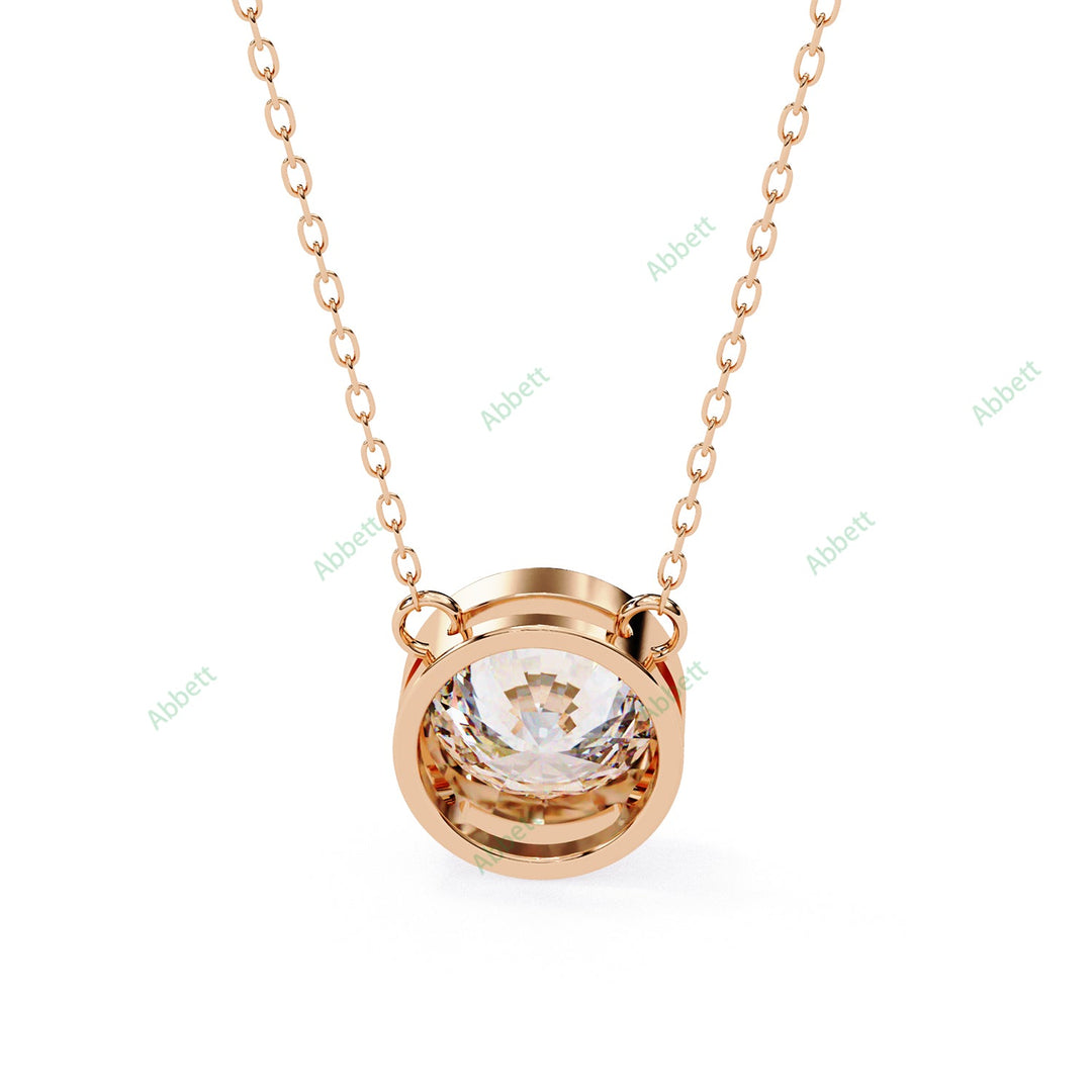 Round Solitaire Pendant PE1229