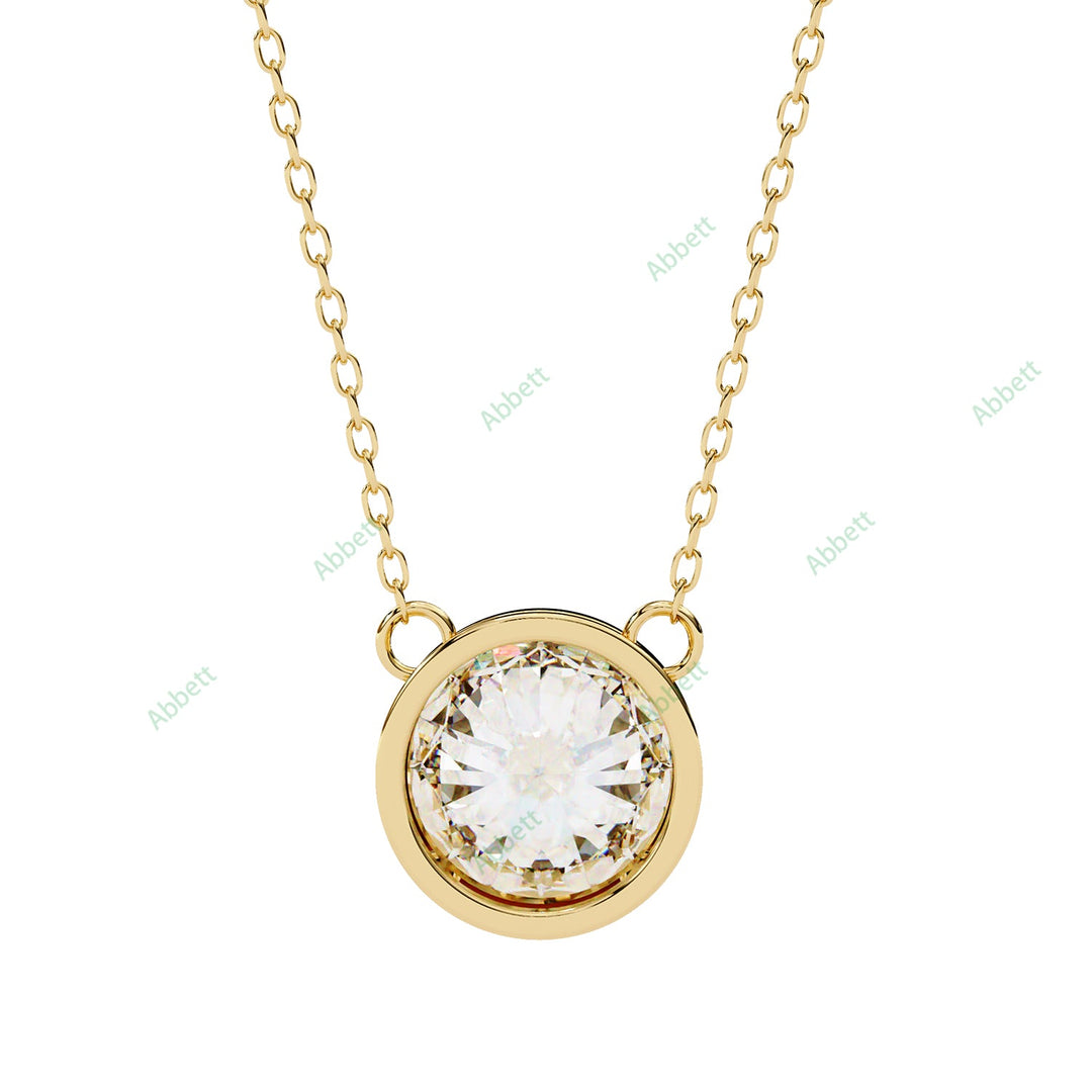 Round Solitaire Pendant PE1229