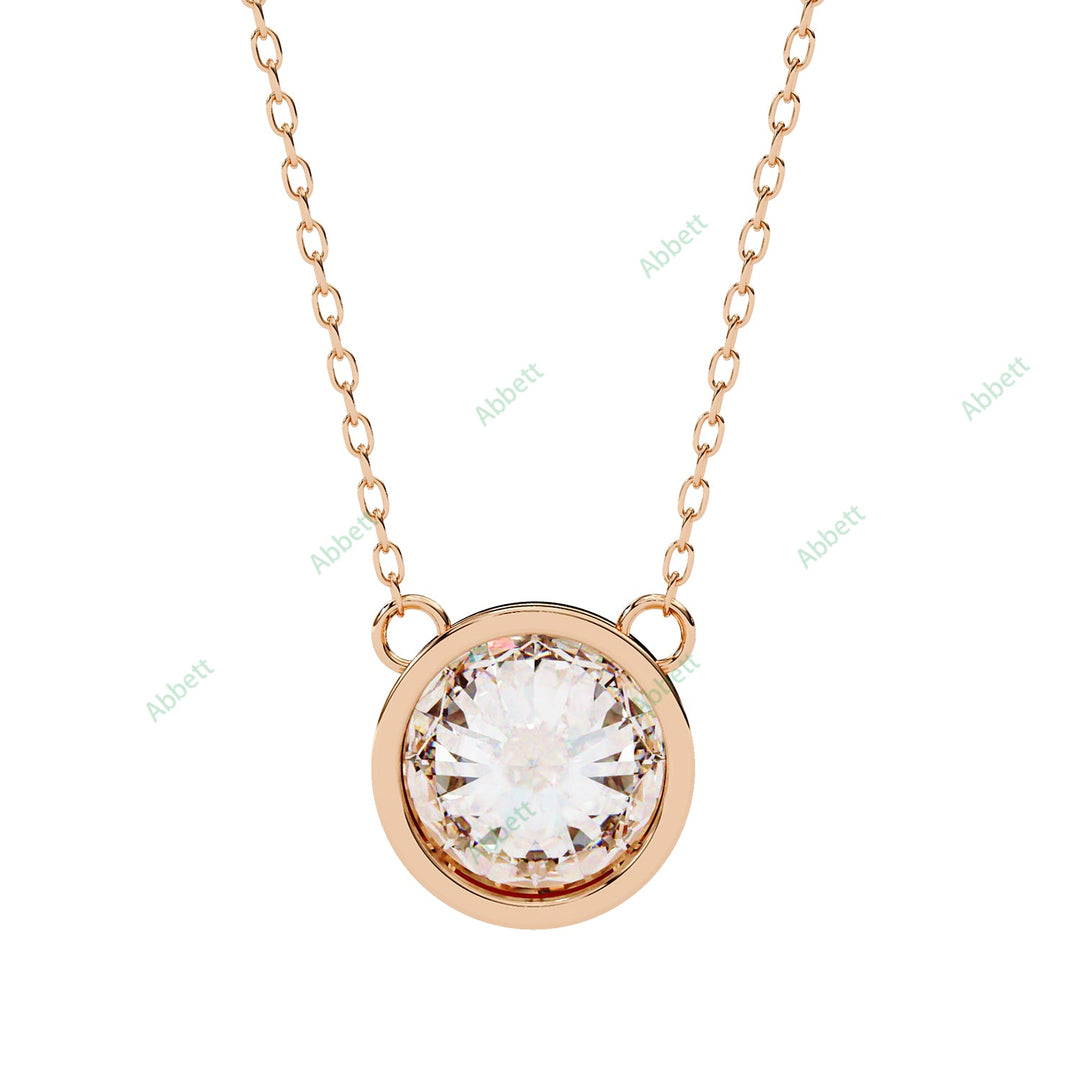 Round Solitaire Pendant PE1229