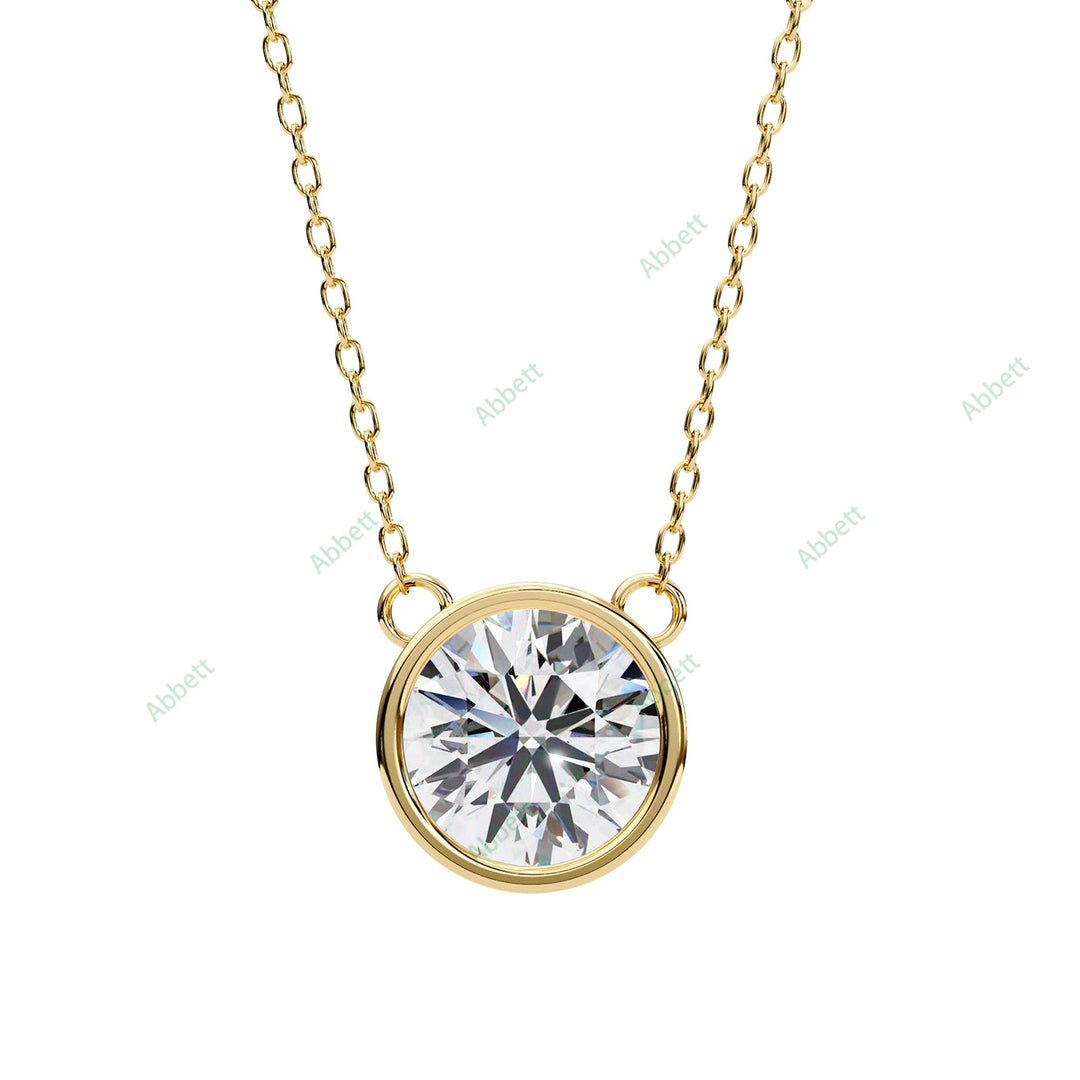 Round Solitaire Pendant PE1229