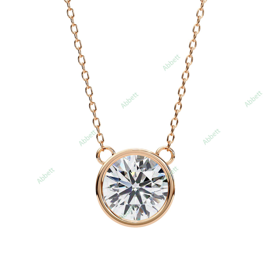 Round Solitaire Pendant PE1229