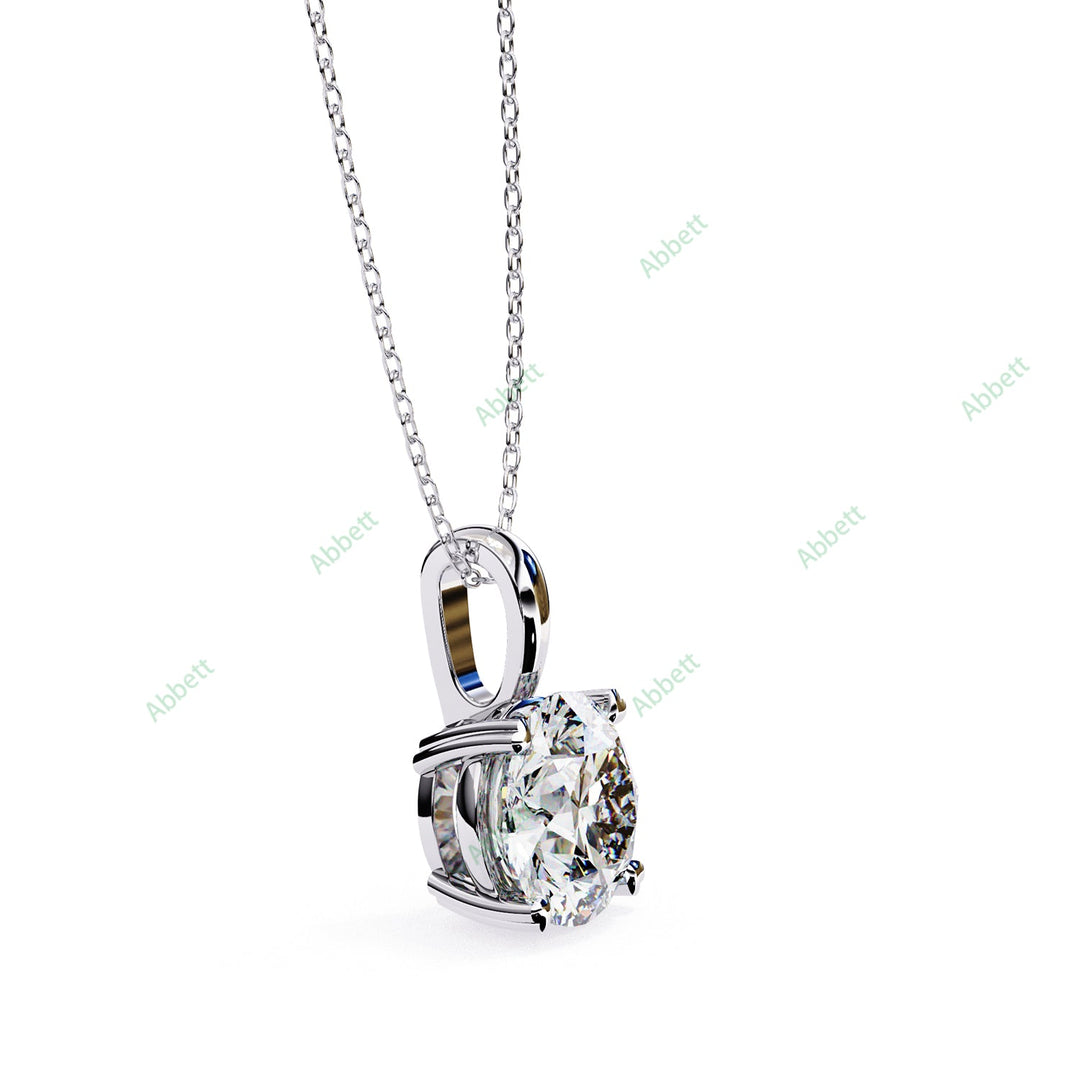 Round Solitaire Pendant PE1230