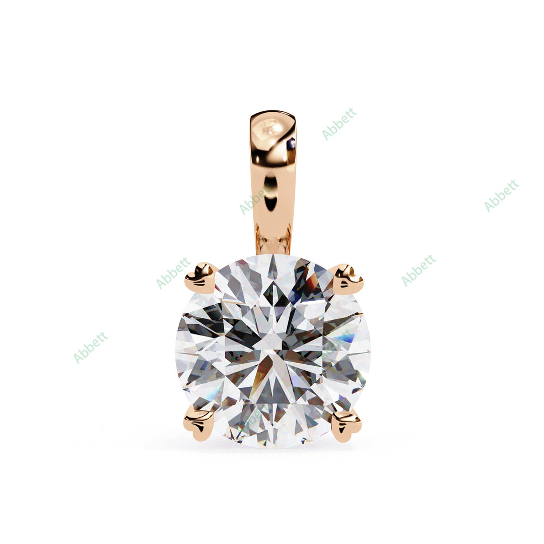 Round Solitaire Pendant PE1230