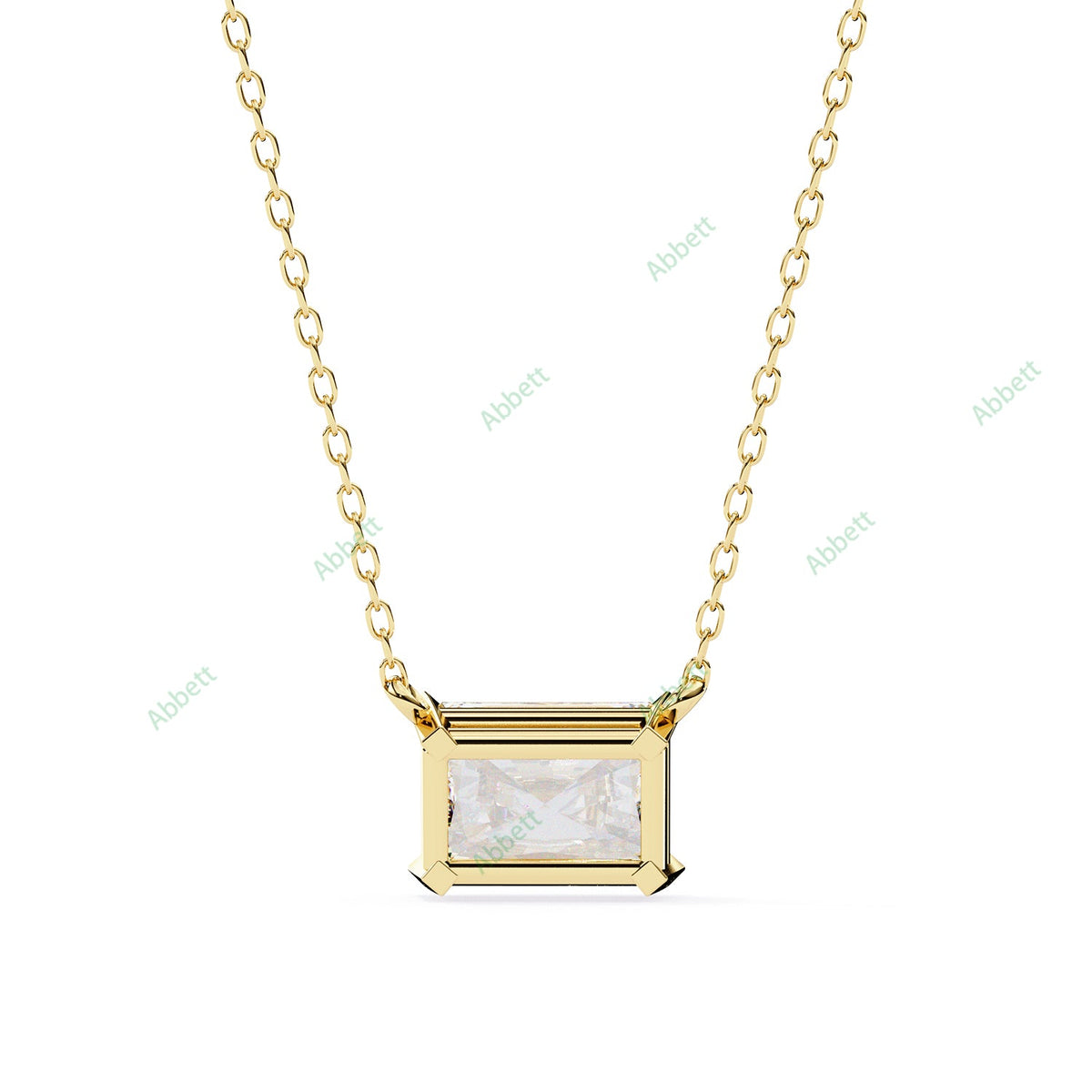 East West Solitaire Pendant PE1231