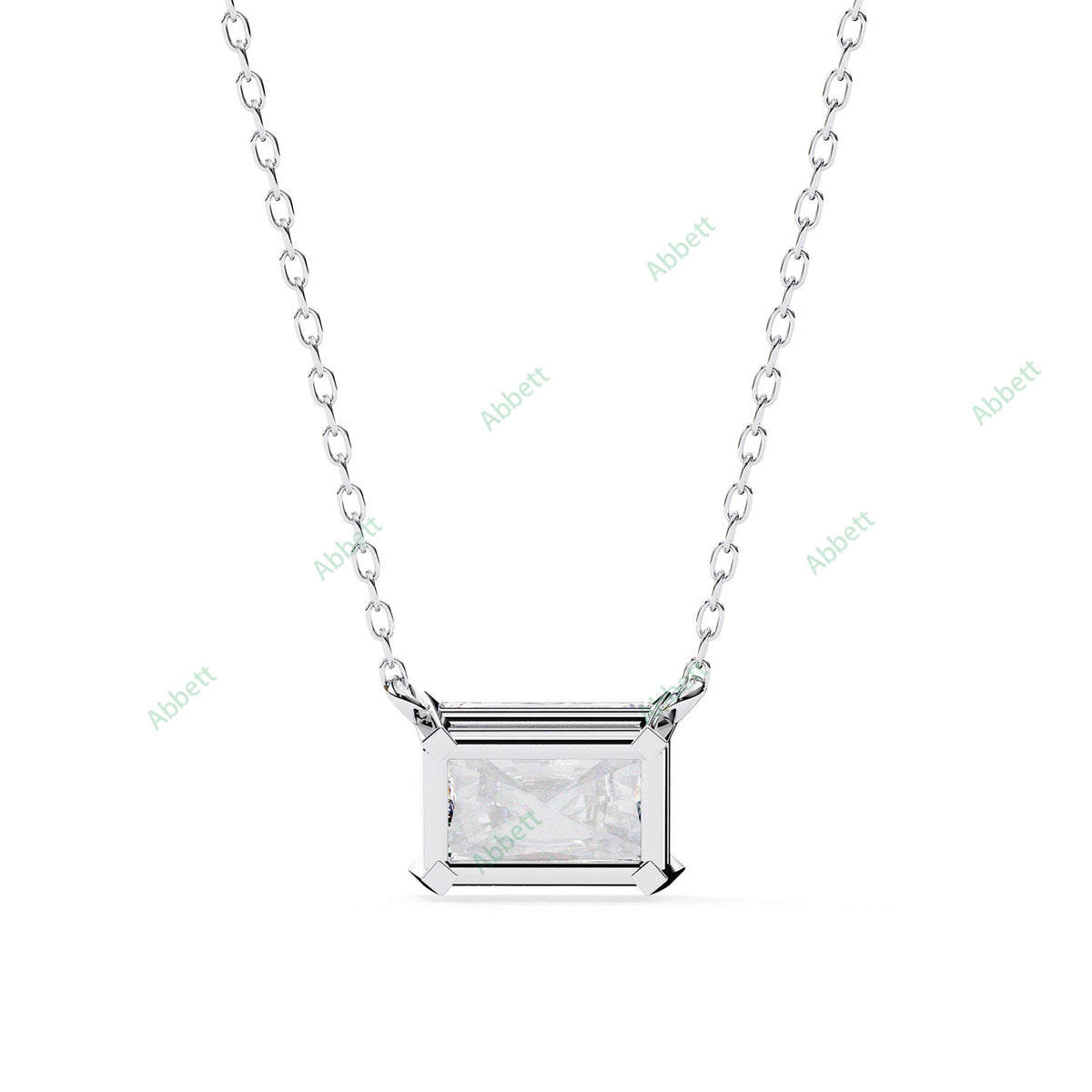 East West Solitaire Pendant PE1231