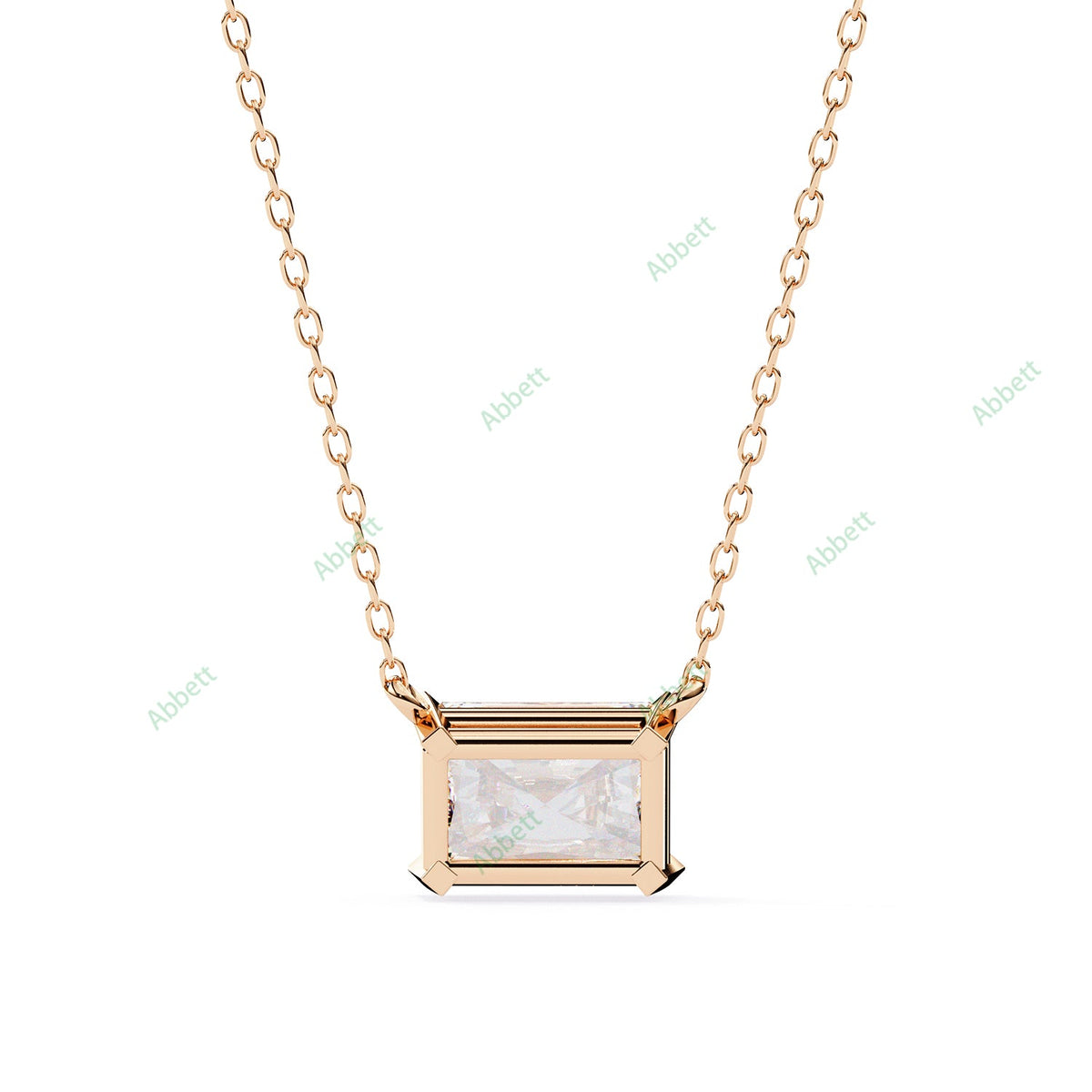 East West Solitaire Pendant PE1231