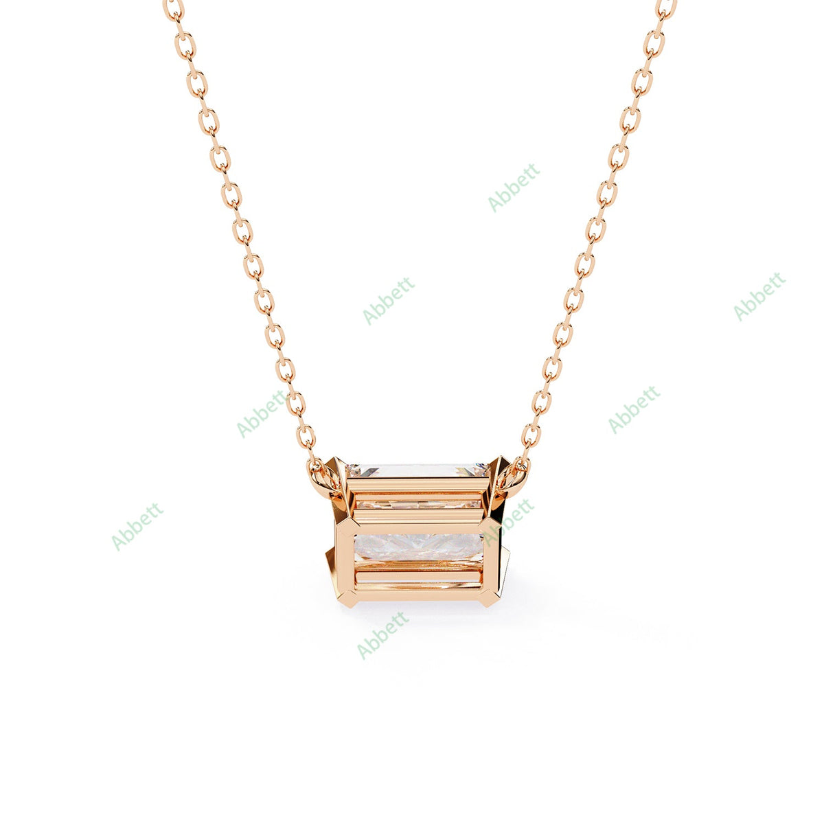 East West Solitaire Pendant PE1231