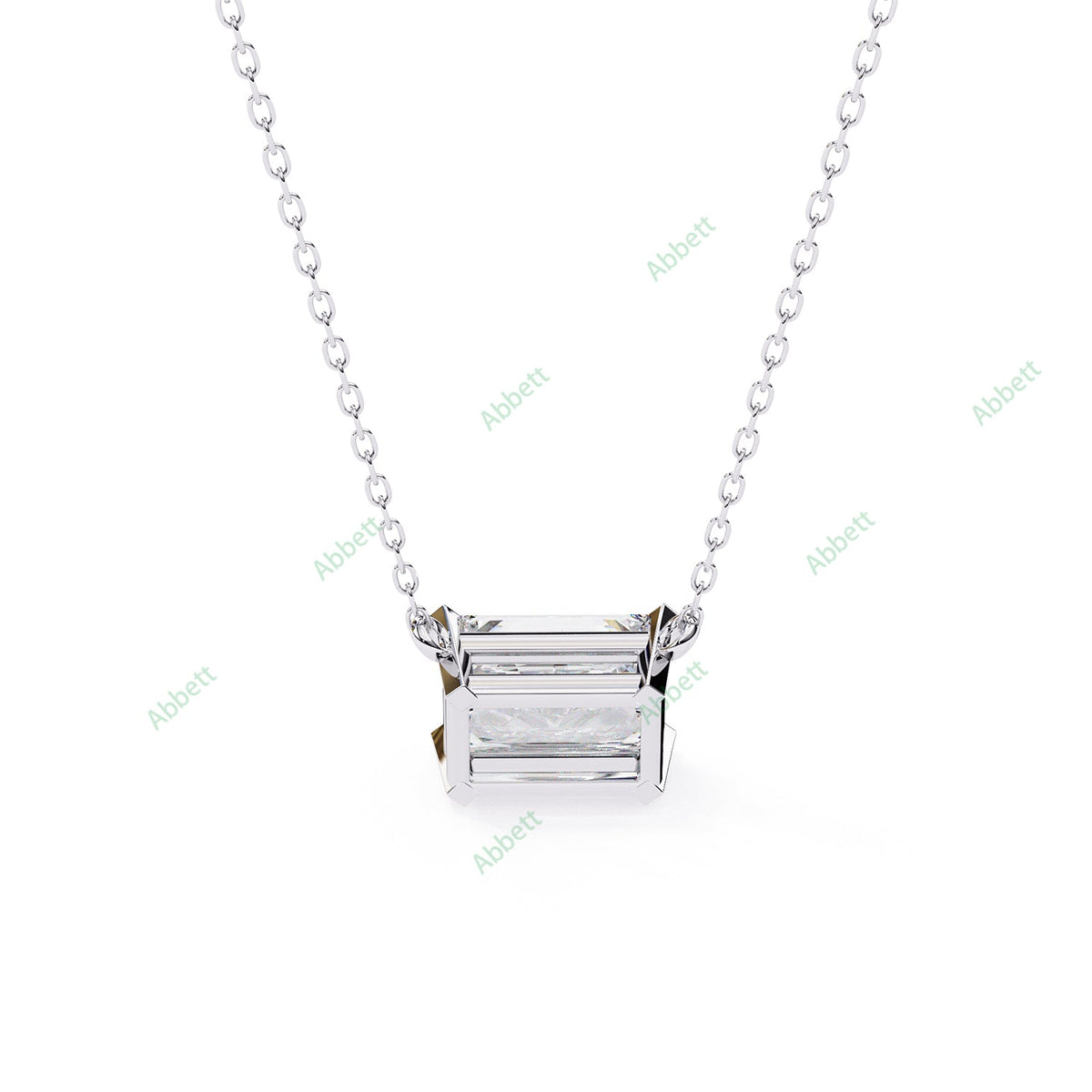 East West Solitaire Pendant PE1231