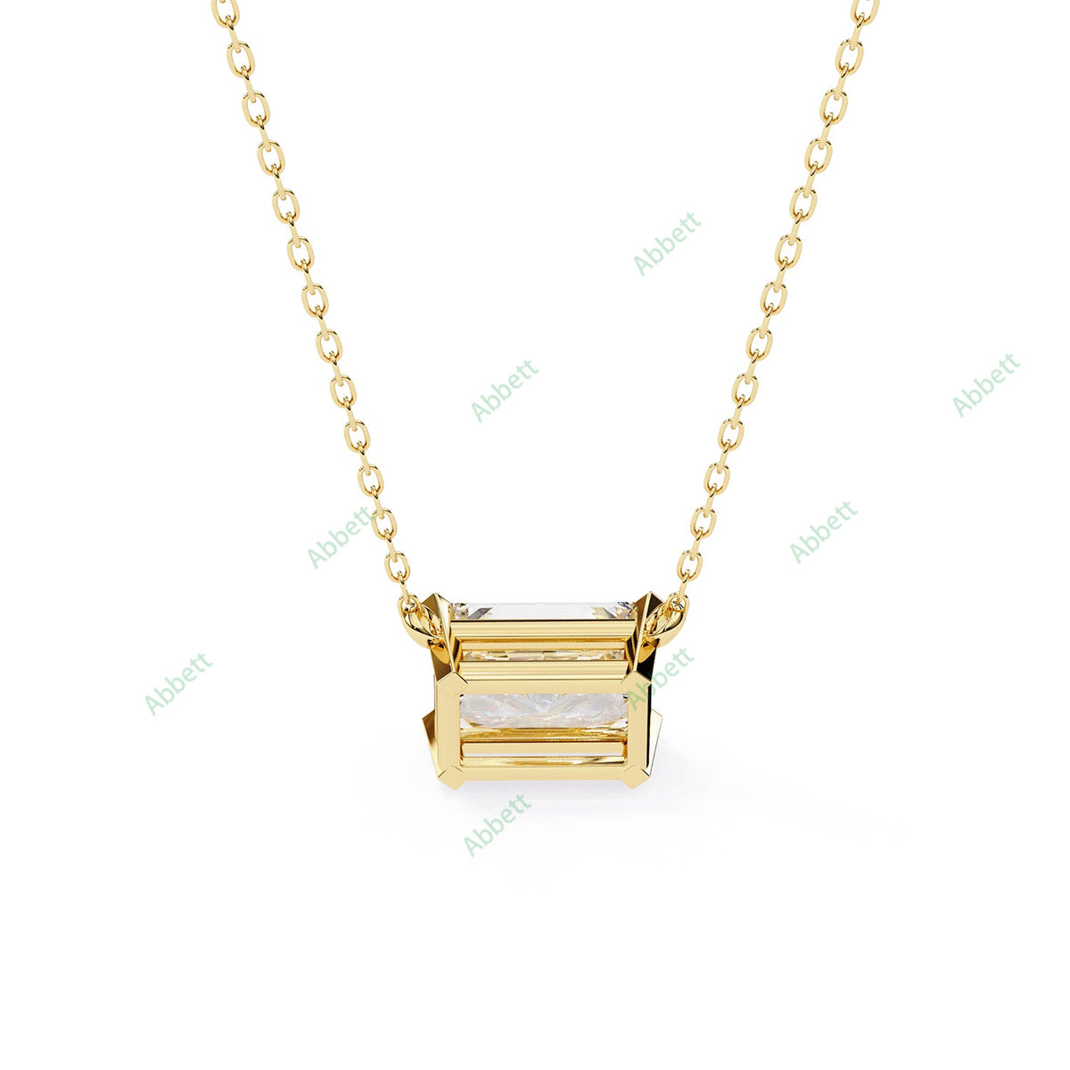East West Solitaire Pendant PE1231