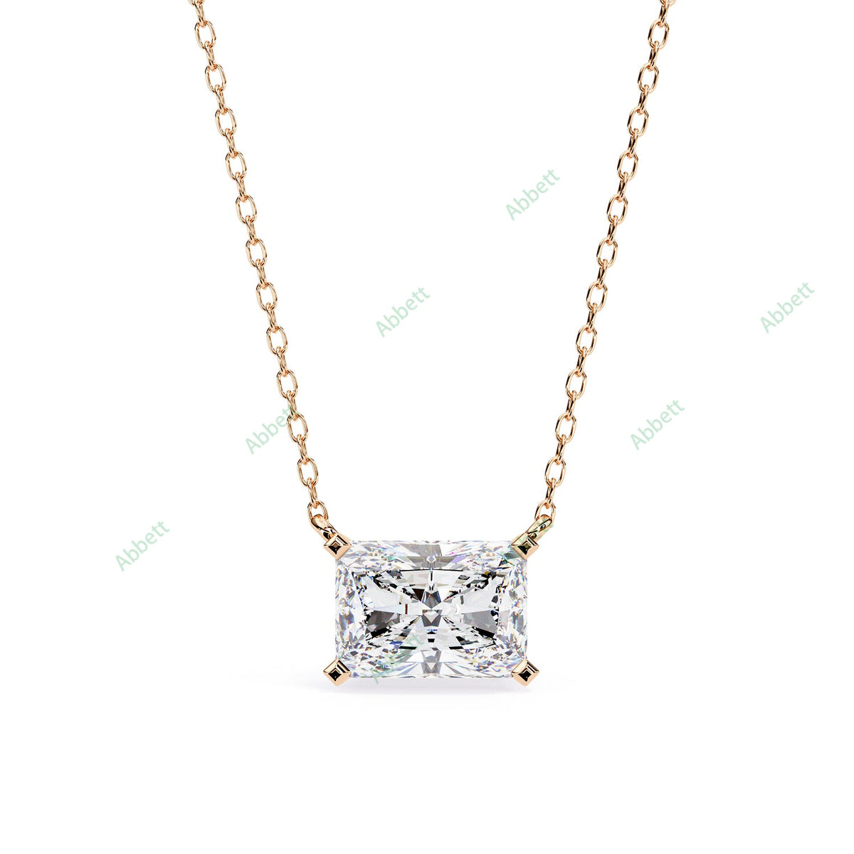 East West Solitaire Pendant PE1231
