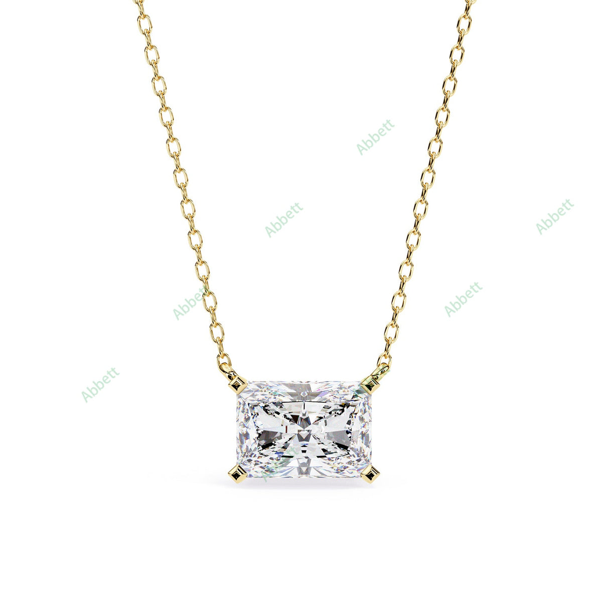 East West Solitaire Pendant PE1231