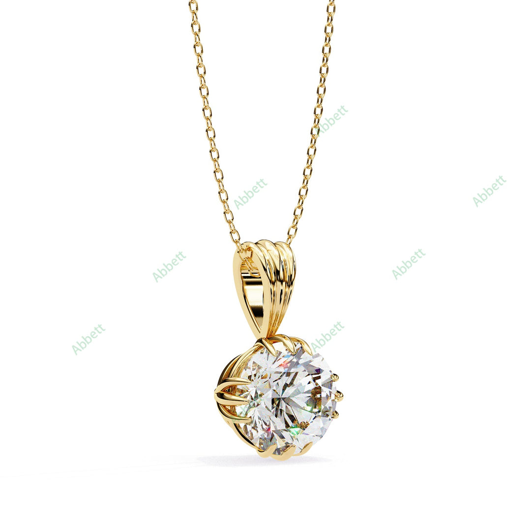 Round Solitaire Pendant PE1232