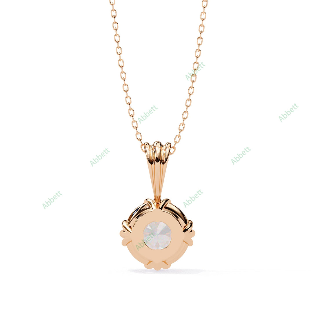 Round Solitaire Pendant PE1232