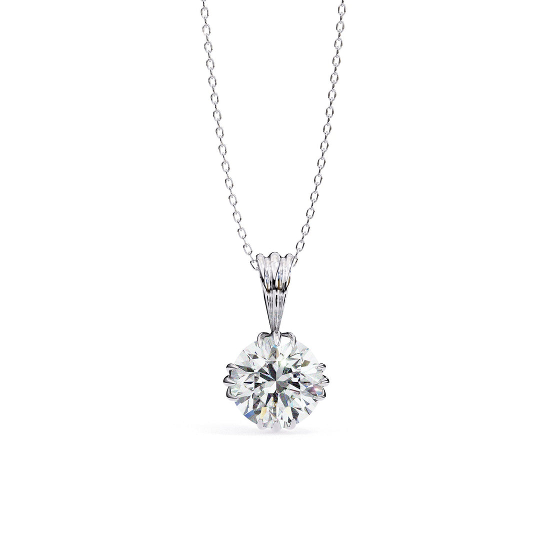 Round Solitaire Pendant PE1232