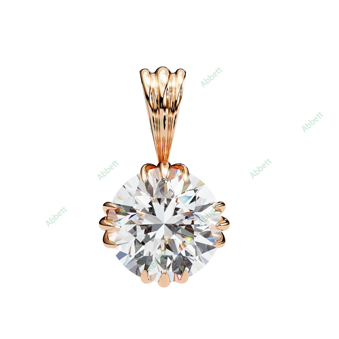 Round Solitaire Pendant PE1232