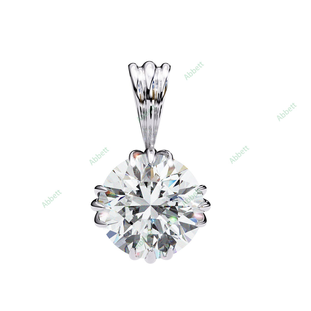 Round Solitaire Pendant PE1232