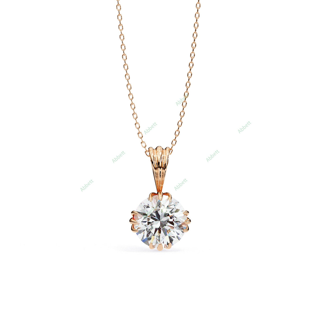 Round Solitaire Pendant PE1232