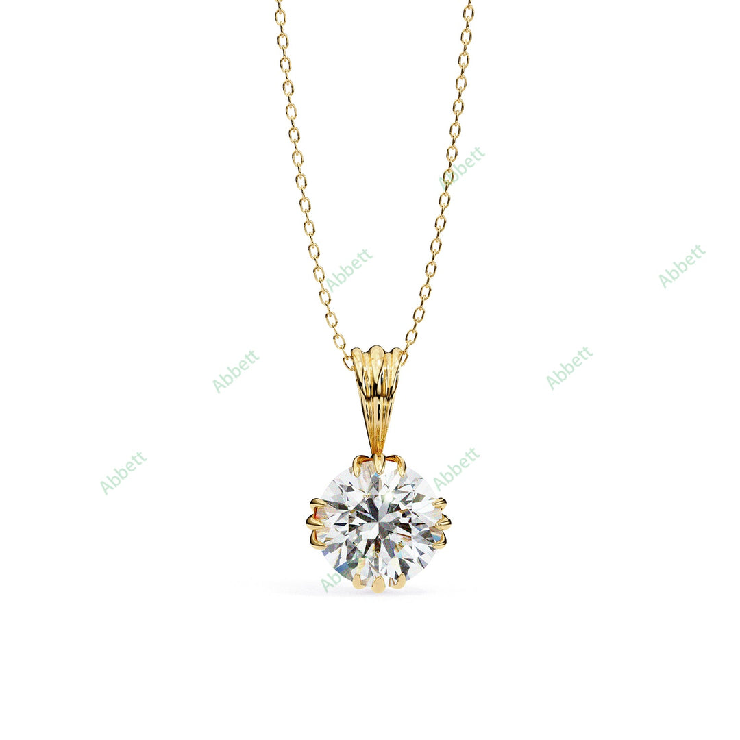 Round Solitaire Pendant PE1232