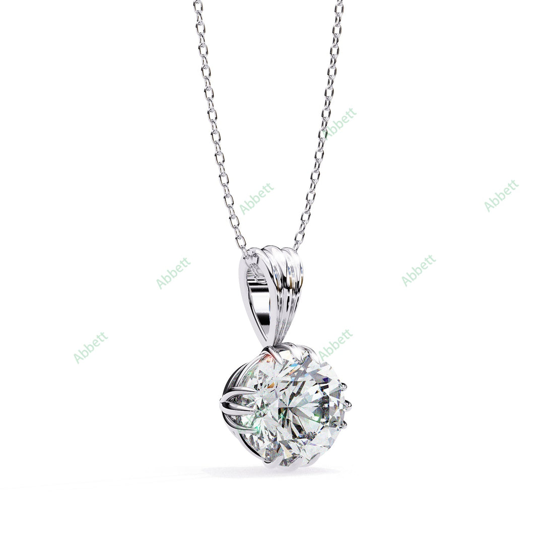 Round Solitaire Pendant PE1232
