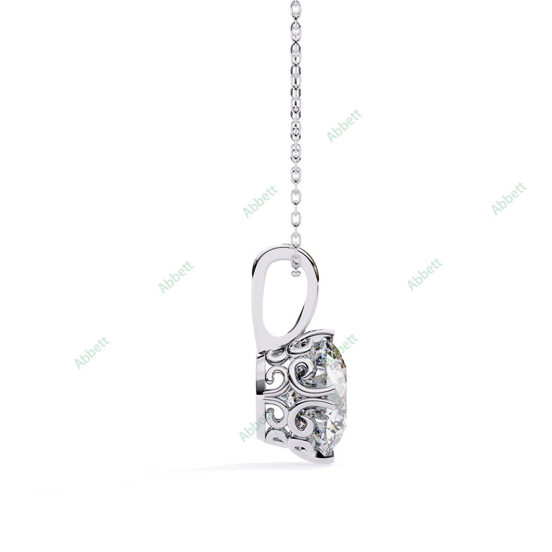 Round Solitaire Pendant PE1236